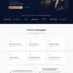 Website von EM-Versicherungsmakler e.U. in Wien mit Leistungsübersicht und Online-Terminbuchung